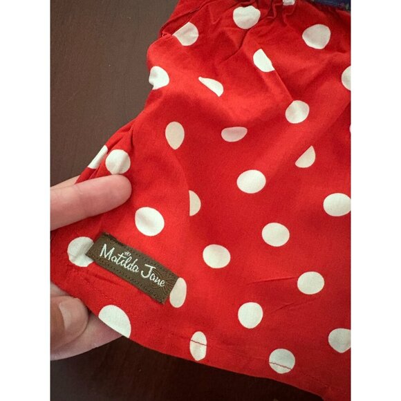 Matilda Jane Magical Day Red Polka Dot Romper Shortalls Overalls Size 2T - Picture 7 of 11